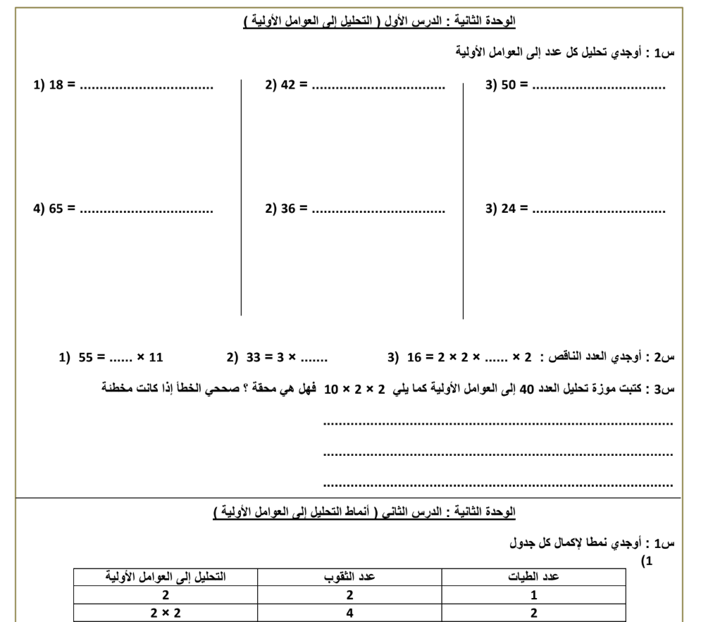 تحليل العدد 36 إلى عوامله الأولية