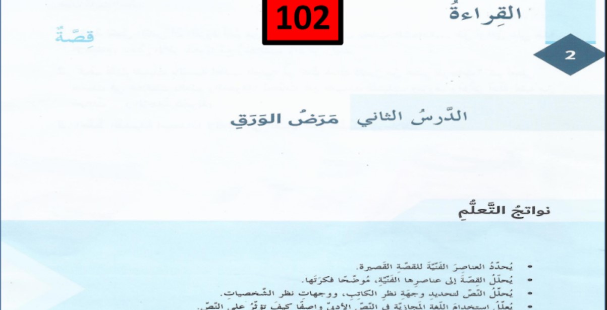 حل درس مرض الورق لغة عربية الصف السابع سراج