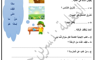 ورقة عمل هامة لتعزيز مهارة أسلوب الاستفهام اللغة العربية الصف الثالث