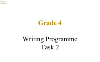 بوربوينت Writing Programme Task 2 اللغة الانجليزية الصف الرابع