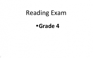 امتحان Reading Exam اللغة الإنجليزية الصف الرابع الفصل الأول