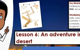 حل درس An adventure in the desert لغة إنجليزية الصف السادس