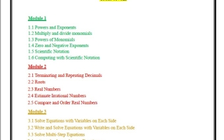 حل مراجعة صفحات الهيكل الرياضيات المتكاملة الصف الثامن