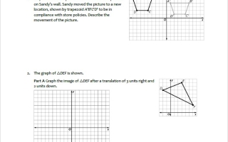 حل أوراق عمل Module Test Form A1 Transformations الرياضيات المتكاملة الصف الثامن ريفيل الفصل الثالث