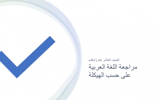 مراجعة داعمة هيكل امتحان اللغة العربية الصف العاشر الفصل الأول