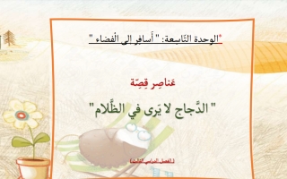 بوربوينت عناصر قصة الدجاج لا يرى في الظلام اللغة العربية الصف الثاني