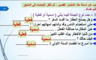 حل درس الجملة الاسمية عربي الثاني عشر