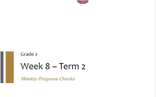 الخطة الأسبوعية Weekly Progress Checks Week 8 اللغة الإنجليزية الصف الثاني الفصل الثاني