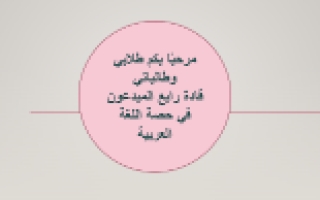 حل درس الجملة الفعلية اللغة العربية للصف الرابع