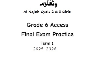 مراجعة Final Exam Practice اللغة الإنجليزية الصف السادس