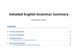 ملخص قواعد اللغة الإنجليزية الصف الثاني عشر عام الفصل الأول