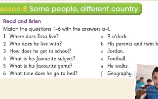 حل درس Lesson 8 Same people different country اللغة الإنجليزية الصف الرابع
