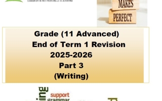 تدريبات Part 2 Reading اللغة الإنجليزية الصف الحادي عشر متقدم