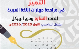 مراجعة المهارات حسب الهيكل اللغة العربية الصف السابع