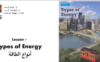 ملخص درسType of Energy بالانجليزي العلوم الصف الرابع