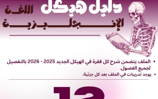 الدليل الشامل لهيكل اللغة الانجليزية الصف الثاني عشر عام الفصل الأول 2025-2026