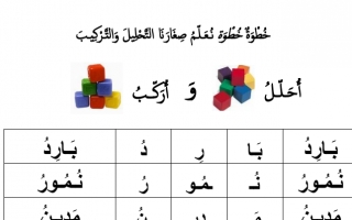 ورقة عمل درس التحليل والتركيب اللغة العربية الصف الأول
