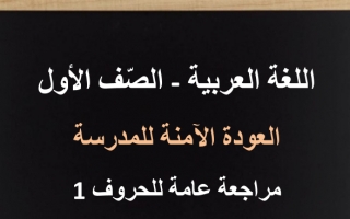 بوربوينت مراجعة عامة للحروف لغة عربية الصف الأول الفصل الأول