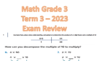 أوراق عمل أسئلة هيكل امتحان الرياضيات مع الحل الصف الثالث Reveal الفصل الثالث 2022 2023