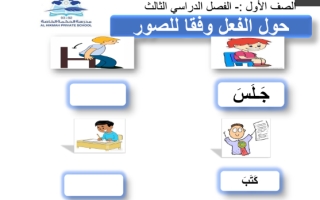 تدريبات اثرائية درس الأفعال اللغة العربية الصف الأول