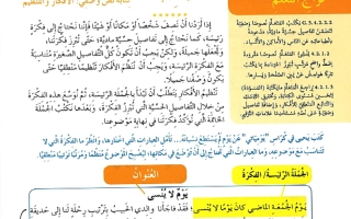 حل كتابة نص وصفي ( يوم لا ينسى ) عربي للصف الثالث الفصل الثاني
