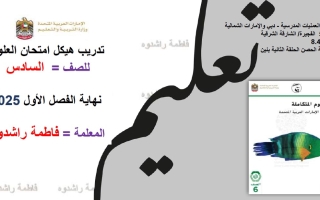 حل الأسئلة الكتابية العلوم المتكاملة الصف السادس