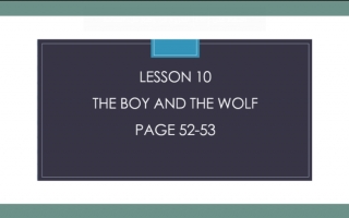 حل درس The Boy And The Wolf اللغة الإنجليزية الصف الرابع