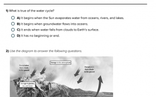 أوراق عمل Water on Earth’s Surface مع الحل العلوم منهج انجليزي الصف السادس