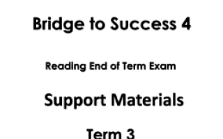 أوراق عمل Reading Exam اللغة الإنجليزية الصف الرابع الفصل الثالث