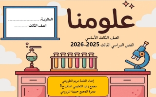 أوراق عمل شاملة الفصل الثالث العلوم المتكاملة الصف الثالث