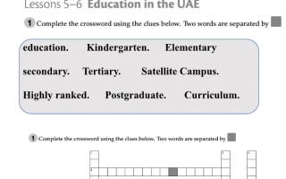 ورقة عمل درس Education in the UAE لغة إنجليزية الصف الحادي عشر