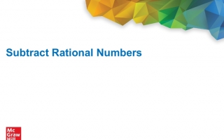 حل درس Subtract Rational Numbers الرياضيات منهج انجليزي الصف السابع