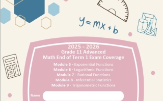تدريبات حسب الهيكل الوزاري الرياضيات المتكاملة الصف الحادي عشر متقدم