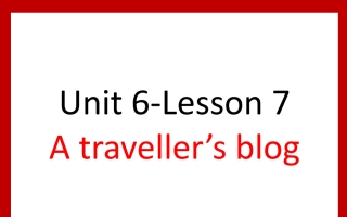 حل درس A traveller’s blog لغة إنجليزية الصف السادس