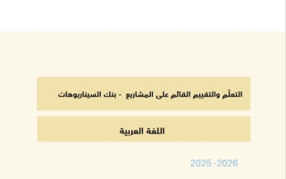 بنك السيناريوهات التعلم والتقييم القائم على المشاريع اللغة العربية الصف الثامن الفصل الثاني