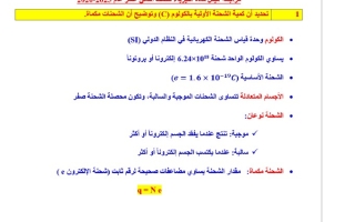 حل مراجعة الجزء الإلكتروني الفيزياء الصف الثاني عشر بريدج عام