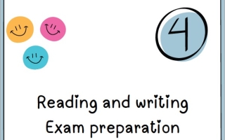 أوراق عمل Reading and writing Exam preparation اللغة الإنجليزية الصف الرابع