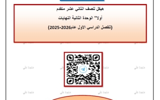 أسئلة الهيكل الوزاري المحدثة الرياضيات المتكاملة الصف الثاني عشر متقدم