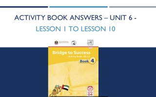 حل Activity Book Answers Unit 6 اللغة الانجليزية الصف الرابع