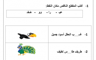 ورقة عمل لامتحان الكتابة لغة عربية للصف الثاني الفصل الثاني