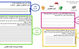 ورقة عمل درس أدمغتنا تحب القصص لغة عربية الصف الثامن