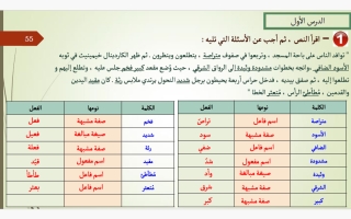 تدريبات متنوعة نحو لغة عربية الصف الحادي عشر الفصل الأول