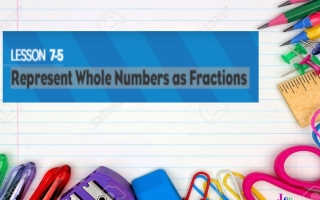 حل درس Represent whole numbers as fractions الرياضيات منهج انجليزي الصف الثالث