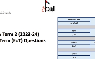 مراجعة أسئلة هيكل امتحان الرياضيات الصف التاسع ريفيل متقدم الفصل الثاني 2023-2024
