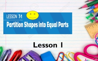 حل درس Partition shapes into equal parts الرياضيات منهج انجليزي الصف الثالث