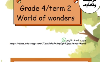 أوراق عمل Our beautiful planet اللغة الإنجليزية الصف الرابع فصل ثاني