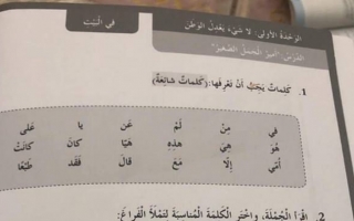 حلول كتاب النشاط لغة عربية الوحدة الاولى والثانية صف رابع