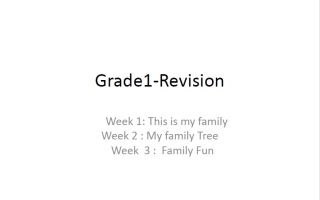 مراجعة Revision اللغة الإنجليزية الصف الأول الفصل الثاني