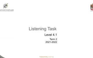 بوربوينت Listening Task Level اللغة الانجليزية الصف السابع