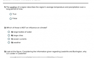 أوراق عمل Climates of Earth العلوم منهج انجليزي الصف السادس